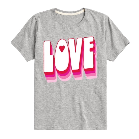 Instant Message - 3D Love - Youth Boys Short Sleeve Graphic T-Shirt