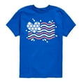 thumbnail image 1 of Instant Message - 4th of July - American Flag Heart - Toddler & Youth Short Sleeve Graphic T-Shirt, 1 of 6