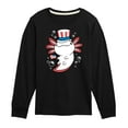 thumbnail image 1 of Instant Message - 4th of July Americana - Uncle Axolotl - Toddler & Youth Long Sleeve Graphic T-Shirt, 1 of 5
