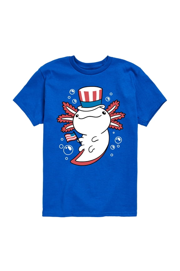 - 4th of July Americana - Uncle Axolotl - Toddler & Youth Short Sleeve Graphic T-Shirt
