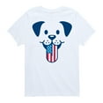 thumbnail image 1 of Instant Message - 4th of July - Dog Tongue American Flag - Toddler & Youth Short Sleeve Graphic T-Shirt, 1 of 6