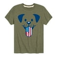thumbnail image 1 of Instant Message - 4th of July - Dog Tongue American Flag - Toddler & Youth Short Sleeve Graphic T-Shirt, 1 of 6