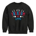 thumbnail image 1 of Instant Message - 4th of July - Freedom Est 1776 - Toddler & Youth Crewneck Fleece Sweatshirt, 1 of 5