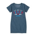 thumbnail image 1 of Instant Message - 4th of July - Freedom Est 1776 - Toddler & Youth Girls Fleece Dress, 1 of 5