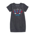 thumbnail image 1 of Instant Message - 4th of July - Freedom Est 1776 - Toddler & Youth Girls Fleece Dress, 1 of 4