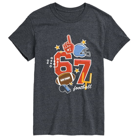 Instant Message - 67 Football Patches Short Sleeve Graphic T-Shirt