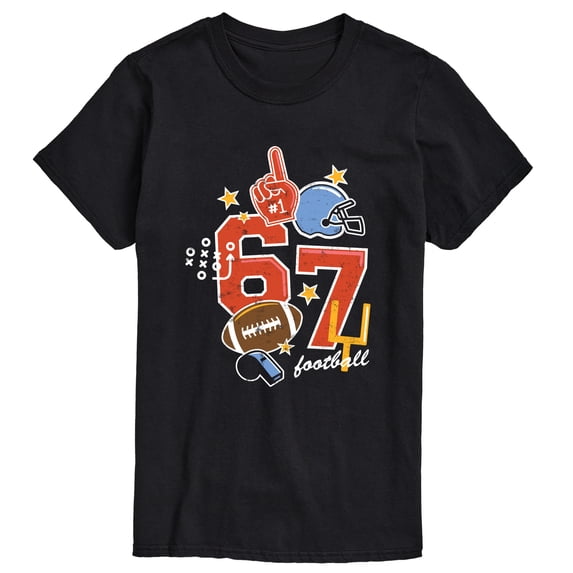 Instant Message - 67 Football Patches Short Sleeve Graphic T-Shirt
