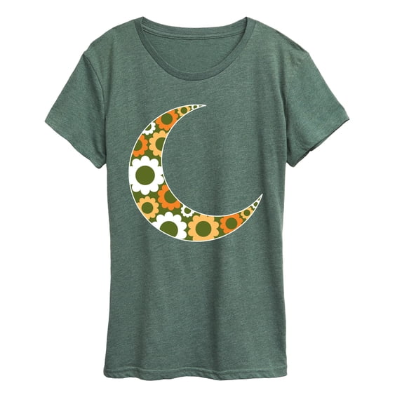 Instant Message - 70's Flower Moon - Women's Short Sleeve Graphic T-Shirt