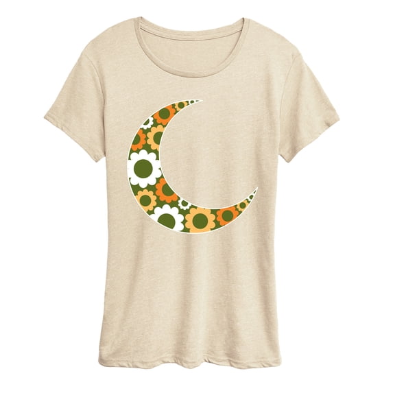 Instant Message - 70's Flower Moon - Women's Short Sleeve Graphic T-Shirt