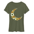 thumbnail image 1 of Instant Message - 70's Flower Moon - Women's Short Sleeve Graphic T-Shirt, 1 of 4