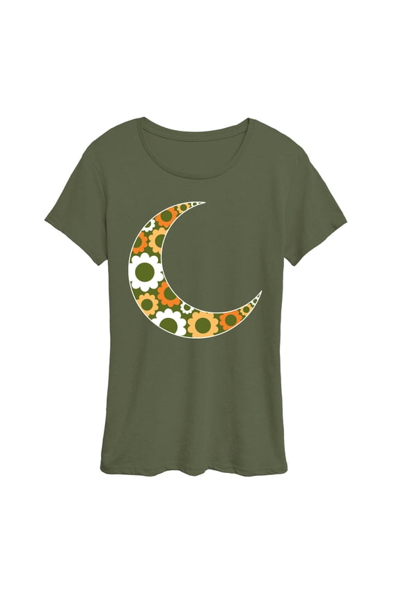 - 70's Flower Moon Short Sleeve Graphic T-Shirt