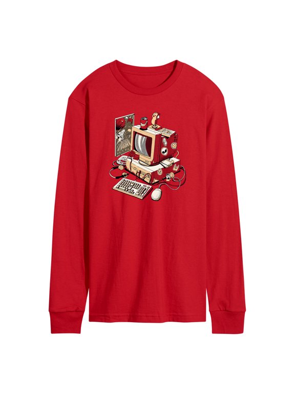 - 90S Pc Men's Long Sleeve Graphic T-Shirt