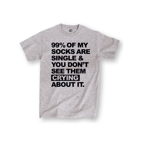Instant Message - 99% Socks Are Single - Men's Short Sleeve Graphic T-Shirt