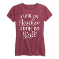 thumbnail image 1 of Instant Message - A Little Bit Yankee A Little Bit Yall - Women's Short Sleeve Graphic T-shirt, 1 of 5