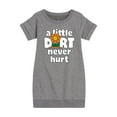 thumbnail image 1 of Instant Message - A Little Dirt Never Hurt - Toddler And Youth Girls Fleece Dress, 1 of 6