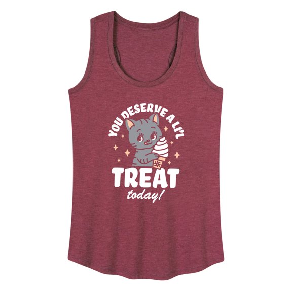 Instant Message - A Little Treat Kitten  - Women's Racerback Tank Top