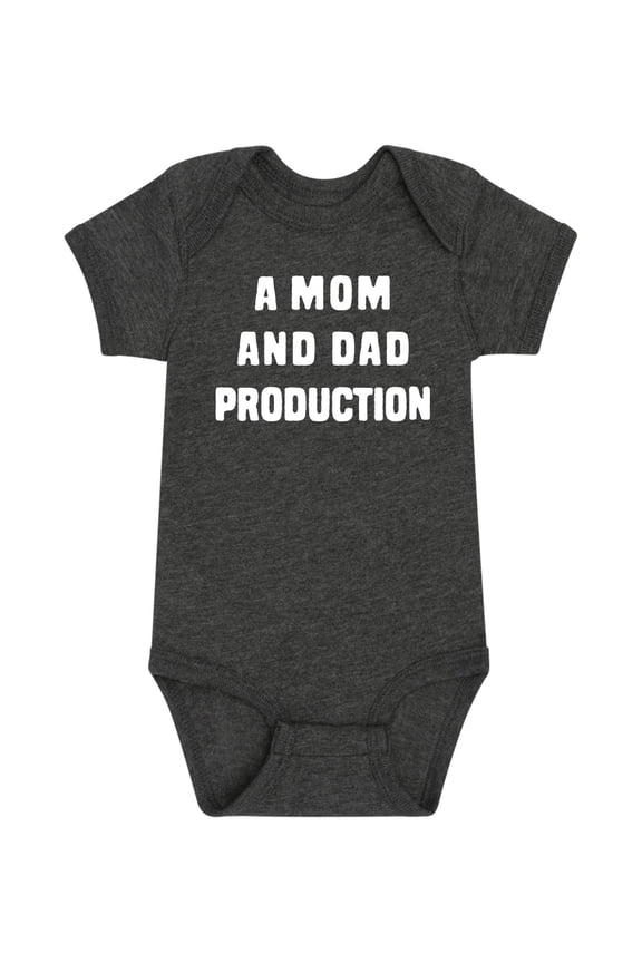 - A Mom and Dad Production Baby Graphic One Piece