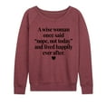 thumbnail image 1 of Instant Message - A Wise Woman Once Said Lightweight French Terry Wide Neck Long Sleeve Graphic Shirt, 1 of 5