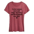 thumbnail image 1 of Instant Message - A Wise Woman Once Said - Women's Short Sleeve Graphic T-Shirt, 1 of 5