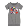 thumbnail image 1 of Instant Message - AAPI Heart Flags  - Toddler And Youth Girls Short Sleeve Graphic T-Shirt, 1 of 6