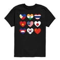 thumbnail image 1 of Instant Message - AAPI Heart Flags - Toddler And Youth Short Sleeve Graphic T-Shirt, 1 of 6