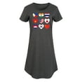 thumbnail image 1 of Instant Message - AAPI Heart Flags  - Women's Any Way Dress, 1 of 6