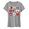 thumbnail image 1 of Instant Message - AAPI Heart Flags  - Women's Short Sleeve Graphic T-Shirt, 1 of 6