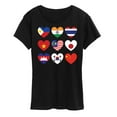thumbnail image 1 of Instant Message - AAPI Heart Flags  - Women's Short Sleeve Graphic T-Shirt, 1 of 6