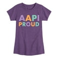 thumbnail image 1 of Instant Message - AAPI Proud - Toddler And Youth Girls Short Sleeve Graphic T-Shirt, 1 of 6
