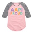 thumbnail image 1 of Instant Message - AAPI Proud - Toddler & Youth Girls Raglan Graphic T-Shirt, 1 of 6