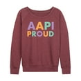 thumbnail image 1 of Instant Message - AAPI Proud - Women's Lightweight French Terry Long Sleeve Shirt, 1 of 6