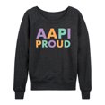 thumbnail image 1 of Instant Message - AAPI Proud - Women's Lightweight French Terry Long Sleeve Shirt, 1 of 6