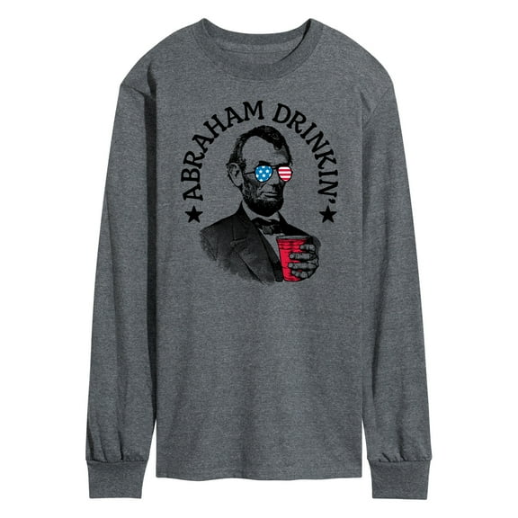 Instant Message - Abraham Drinkin - Men's Long Sleeve T-Shirt