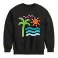 thumbnail image 1 of Instant Message - Abstract Beach Scene - Kids Crew Fleece, 1 of 6