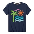 thumbnail image 1 of Instant Message - Abstract Beach Scene - Youth Short Sleeve Tee, 1 of 6