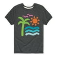 thumbnail image 1 of Instant Message - Abstract Beach Scene - Youth Short Sleeve Tee, 1 of 6