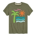 thumbnail image 1 of Instant Message - Abstract Beach Scene - Youth Short Sleeve Tee, 1 of 6