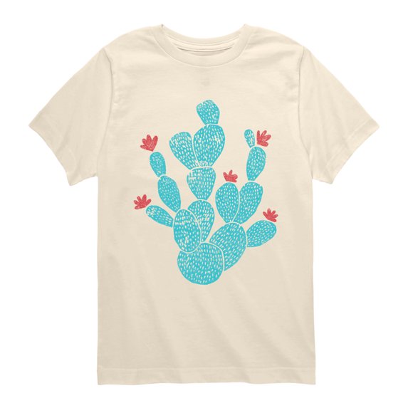 Instant Message - Abstract Cactus Short Sleeve Graphic T-Shirt