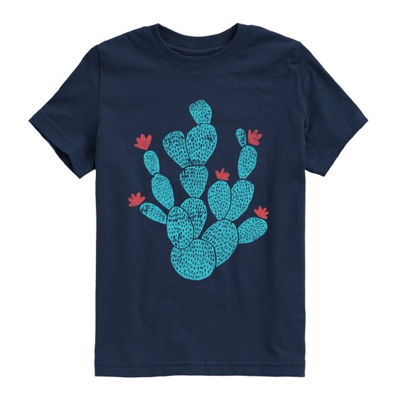 Instant Message - Abstract Cactus Short Sleeve Graphic T-Shirt