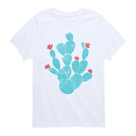 Instant Message - Abstract Cactus Short Sleeve Graphic T-Shirt