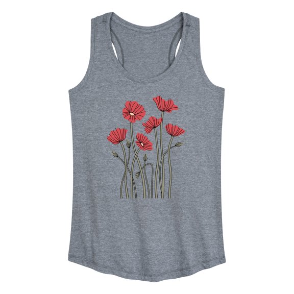 Instant Message - Abstract Poppies - Women's Racerback Tank