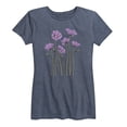 thumbnail image 1 of Instant Message - Abstract Purple Poppies Short Sleeve Graphic T-Shirt, 1 of 5
