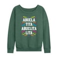 thumbnail image 1 of Instant Message - Abuela, Tita, Abuelita, Lita - Women's Lightweight French Terry Long Sleeve Shirt, 1 of 6