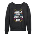 thumbnail image 1 of Instant Message - Abuela, Tita, Abuelita, Lita - Women's Lightweight French Terry Long Sleeve Shirt, 1 of 6
