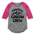 thumbnail image 1 of Instant Message - Adventure Cousin Crew - Toddler & Youth Girls Raglan Graphic T-Shirt, 1 of 6