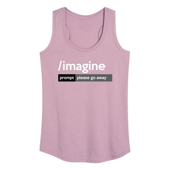 Instant Message - Ai Imagine Prompt Please Go Away - Women's Racerback Tank Top