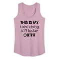 thumbnail image 1 of Instant Message - Ain't Doing Sh-t Today Outfit - Women's Racerback Tank Top, 1 of 6