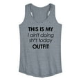thumbnail image 1 of Instant Message - Ain't Doing Sh-t Today Outfit - Women's Racerback Tank Top, 1 of 6
