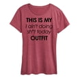 thumbnail image 1 of Instant Message - Ain't Doing Sh-t Today Outfit - Women's Short Sleeve Graphic T-Shirt, 1 of 6