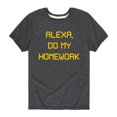 thumbnail image 1 of Instant Message - Alexa Do My Homework - Youth Short Sleeve Tee, 1 of 5